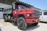 1991 Ford Model F-800 Single Axle Dump Truck, VIN#IFDXK84A7MVA37920, Ford Diesel 6-Cylinder Eng., 5 