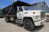 1987 Ford Model F-700 Single Axle Dump Truck, VIN#IFDPT74A5HVA28470, Ford Turbo Diesel Eng., 4 & 2 T