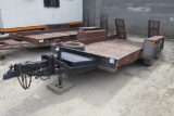 1990 Papio Welding Model FB14 Tandem Axle Flatbed Tag Trailer, VIN#IP9FB1423LN89004, 14’ Steel Deck 