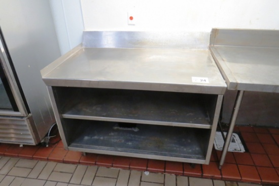 48" Commercial Stainless Steel Work Table with (2) Lower Shelves.