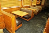 (4) 4-Person Oak Booths with Padded Seats & Backs & (2) 6-Person Booths wit