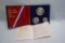 1776-1976 US Bicentennial Silver Proof Set in Small Display Folder.
