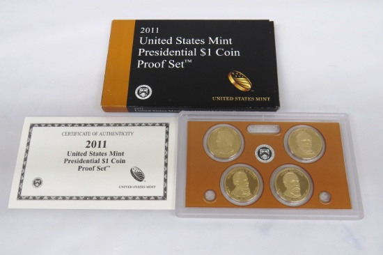 2011 US Mint Presidential $1 Coin Proof Set.