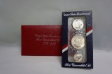 1776-1976 US Bicentennial Silver Uncirculated Set - Plastic still sealed, F
