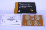 2011 US Mint Presidential $1 Coin Proof Set.