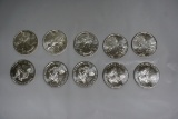 (10) US 1994 1 oz. Fine Silver-One Dollar Coins (10 x $).