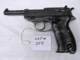 Walther Model HP Double Action Semi-Auto Pistol, SN# 14382, 9mm Caliber, 7-Shot Clip, Original Grips