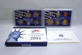 2004 US Mint Proof Set with Box & Certificate of Authenticity.