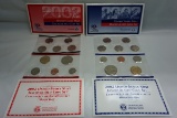 2002-P & D US Mint Uncirculated Coin Sets with Certificate of Authenticity.