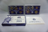 2001 US Mint Proof Set with Box & Certificate of Authenticity.