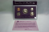 1991 US Mint Proof Set with Protective Sleeve & Certificate of Authenticity