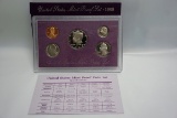1989 US Mint Proof Set with Protective Sleeve & Specification Card.