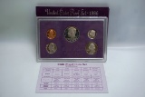 1986 US Mint Proof Set with Protective Sleeve & Specification Card.