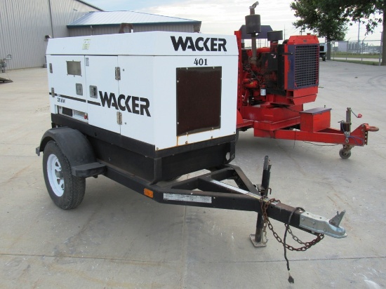 Wacker Model G25 Portable Generator, SN# 5717157, Isuzu 4-Cylinder Diesel Engine with Electric Start
