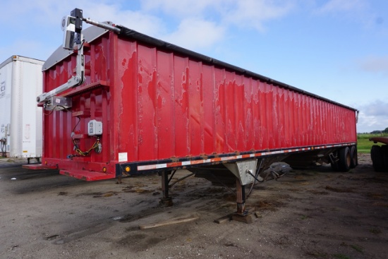 2003 Hartman 42' Aluminum Hooper Grain Trailer, VIN# IA033452, Air Ride Suspension, Sioux City Lock