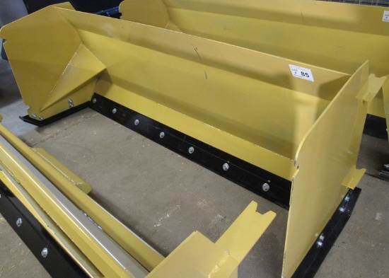 New/Unused 93" Heavy Duty Snow Pusher Attachment for Skidloaders.