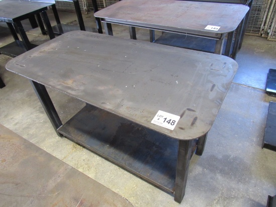 Heavy Duty 30" x 57" Welding Shop Table with Shelf.
