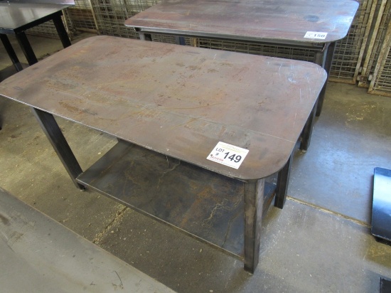 Heavy Duty 30" x 57" Welding Shop Table with Shelf.