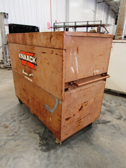 Knaack Locking Steel Jobsite Tool Box on Wheels (Item Located in Blair, NE)