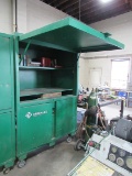 Greenlee Heavy Duty Steel Tool Storage Cabinet on Wheels.