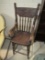 Antique Pressback Oak Baby High Chair.