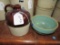 1-Gallon Crock Jug & Small Crock Bowl.