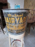 Mutual Dairade Antique Metal Pail.