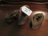 (3) Antique Sad Irons (All 1 Money).