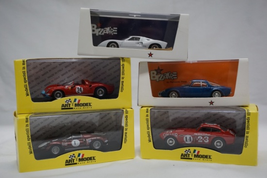 (2) Bizarre & (3) Art Model 1:43 Scale Models in Boxes: Ferrari 330P, Ferra