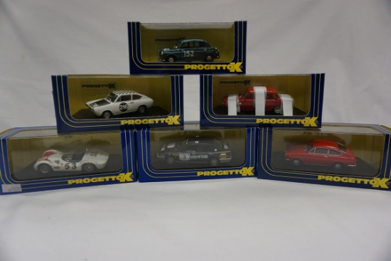 (6) Progetto K Brand 1:43 Scale Models in Boxes (Made in Italy): Fiat Abart