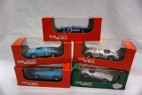 (5) Top Model 1:43 Scale Models in Boxes: Jaguar C Type, Ferrari 375 mm, Ta