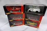 (6) 1:43 Scale Models in Boxes: (5) Hot Wheels Brands - All Ferrari (550 Ma