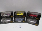 (6) iXO 1:43 Scale Models in Boxes: Ferrari 375, (4) Jaguar, Viper.