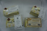 (4) Matchbox Collectibles 1:43 Scale Models New in Box with COA: '39 REO Sp