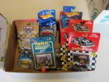 Entire Box of NIB 1:64 Scale Cars - Nascar & Hot Wheels (Approx. 50).