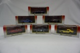(6) Kyosho 1:43 Scale Models in Boxes: Lotus Elan S4 Sprint Coupe, Nissan F