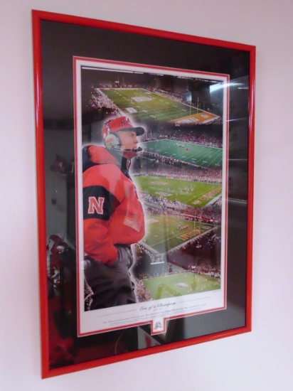 "Era of a Champion" Framed Poster 1973-1997 Coach Tom Osborne.