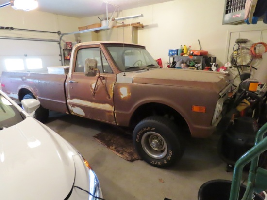 1970 GMC K-1500 4x4 Pickup, Rebuilt 400 V-8 Gas Engine, 350 Turbo Hyd Trans, Frame Off Underbody Res