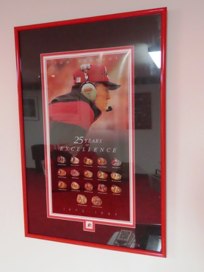 "25 Years of Excellence" Framed Poster of Coach Tom Osborne.