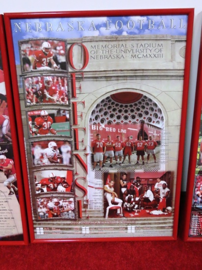 Nebraska Football "1997 Offense" Framed Poster with 1997 Nebarska Football Schedle.