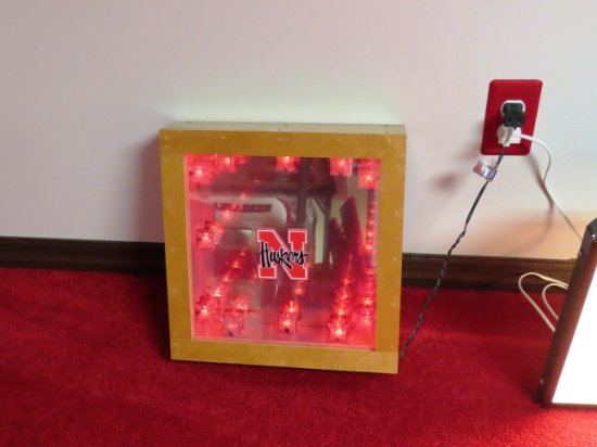 Huskers Lighted Shadow Box.