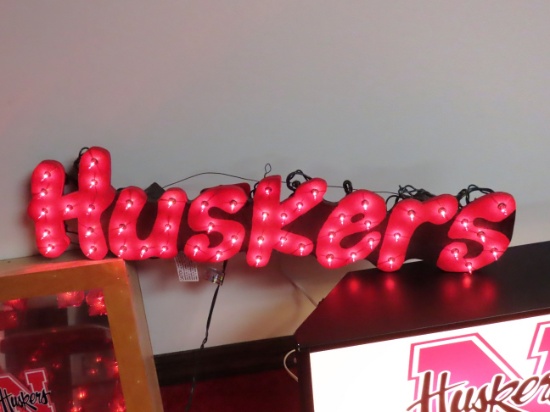 Huskers Lighted Sign.