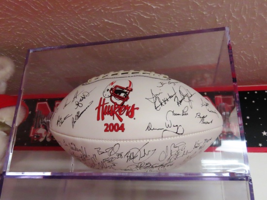 2004 UN-L Signed Football with Acrylic Case.