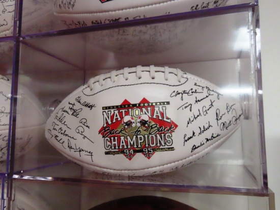 1994-95 "Back-to-Back" National Champions Signed Football.