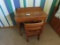 Small Oak Childs Desk & Chair Set.