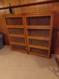 (2) Oak Lawyer Bookcases.