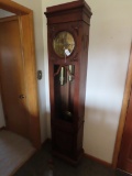 Antique Solid Oak Grandfather Clock.