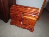 Very Unique Small Cedar Chest with Humpback Top.