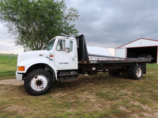 1998 IHC Model 4700 Single Axle Conventional Flatbed Truck, VIN #1HTSCABN1WH565613, DT444E Diesel En