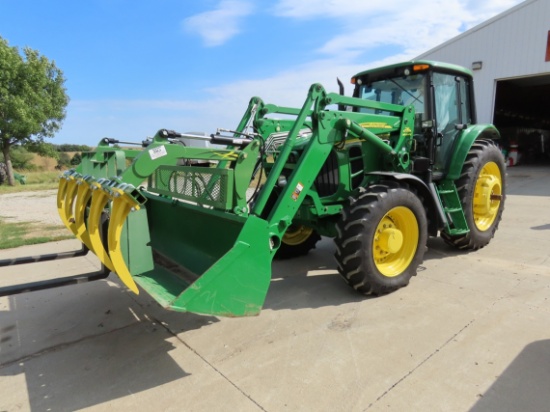 2009 John Deere Model 7330 MFWD Diesel Tractor, SN #RW7330K012546, John Deere Turbo Diesel Engine, 1